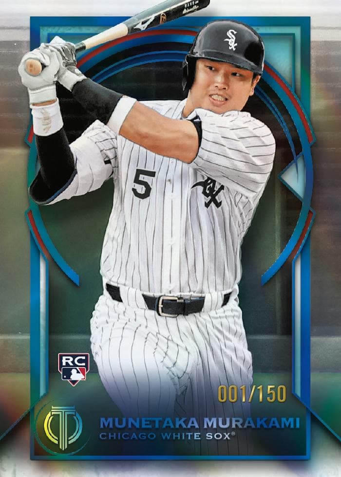 A 2026 Topps Tribute Munetaka Murakami rookie card numbered to 150, shown on the Topps EQL launch page