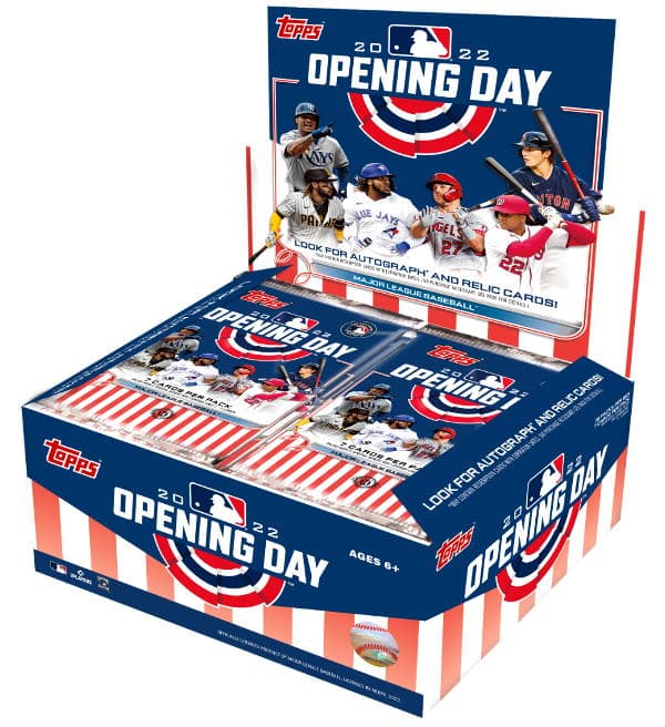 A 2022 Topps Opening Day baseball hobby box