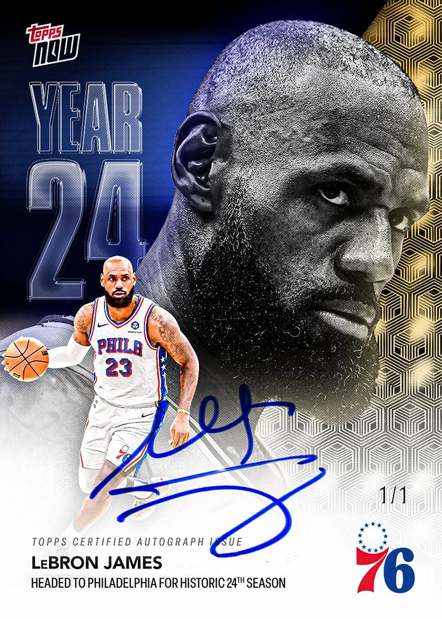 The one-of-one LeBron James autograph redemption card from the OS03 release
