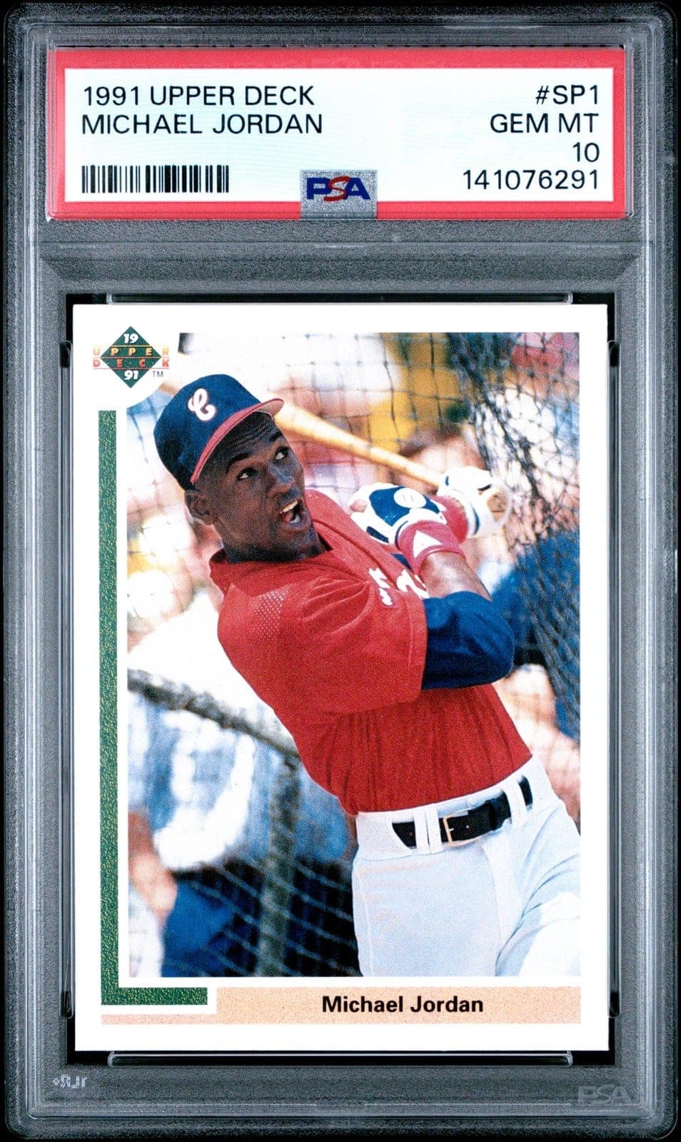1991 Upper Deck Michael Jordan SP1 card, in a PSA 10 holder