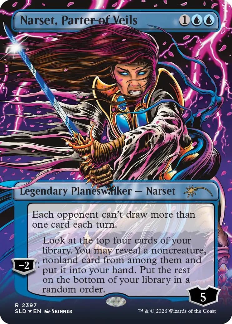 The Narset, Parter of Veils card from the Roadshow So Salty Secret Lair drop