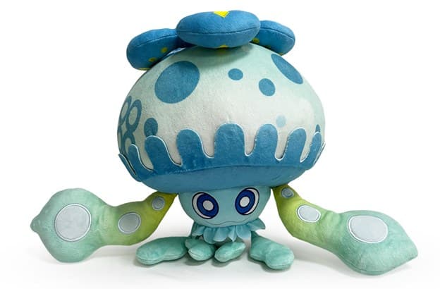 A blue and green jellyfish-shaped Mulcharmy Purulia plush