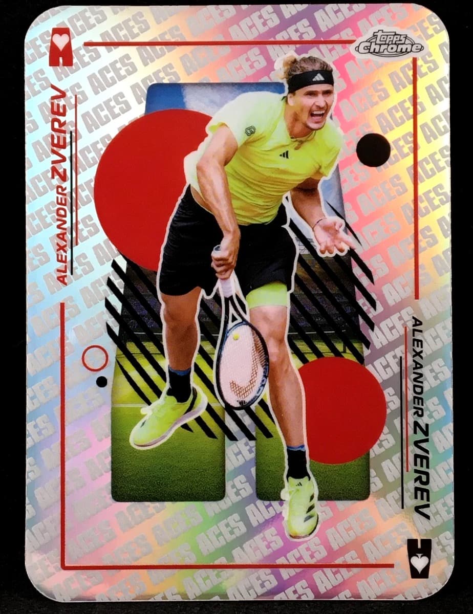 A raw 2026 Topps Chrome Aces Alexander Zverev card, number AC-17