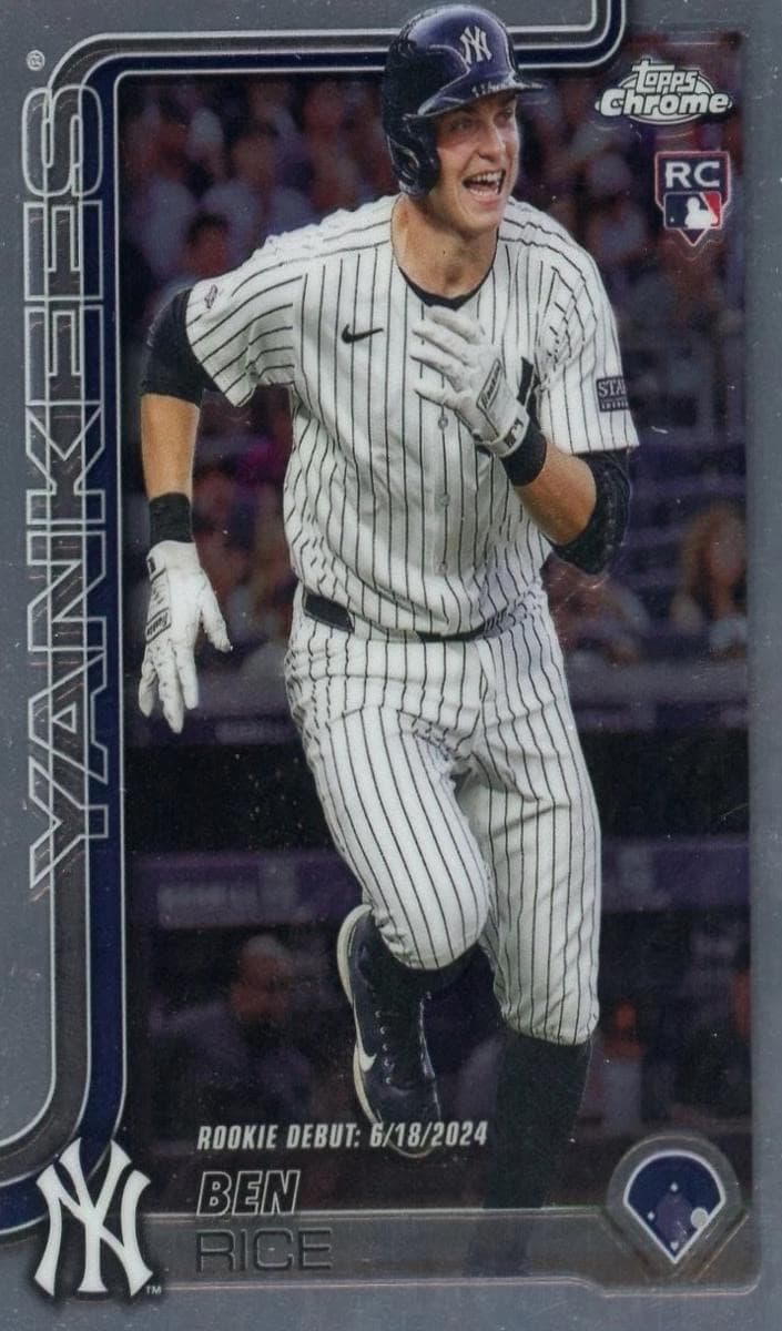 The 2025 Topps Chrome Update #USC138 Ben Rice rookie. Image: Card Hedge.