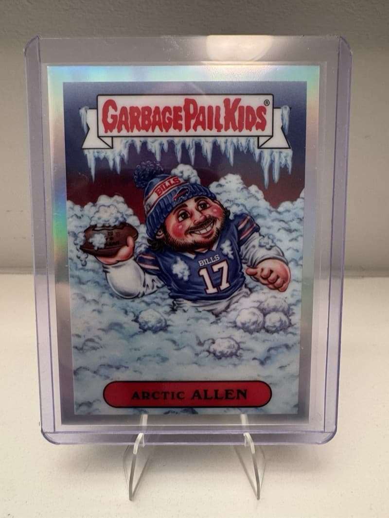 Josh Allen "Arctic Allen," 2026 Bowman Football Garbage Pail Kids #NFLG-JA, the copy that sold for $2,800 USD on September 29. Card image: eBay listing photo.