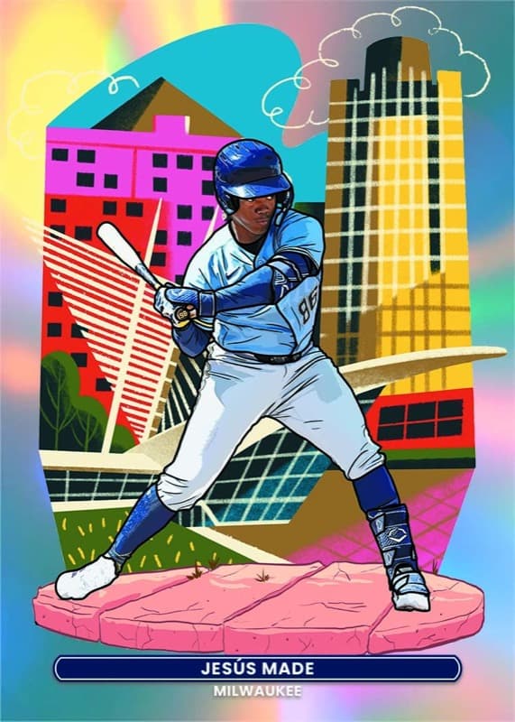 A Panini Downtown card of Jesus Made, shown by SCD with the deal. Card image: Panini, via Sports Collectors Digest.