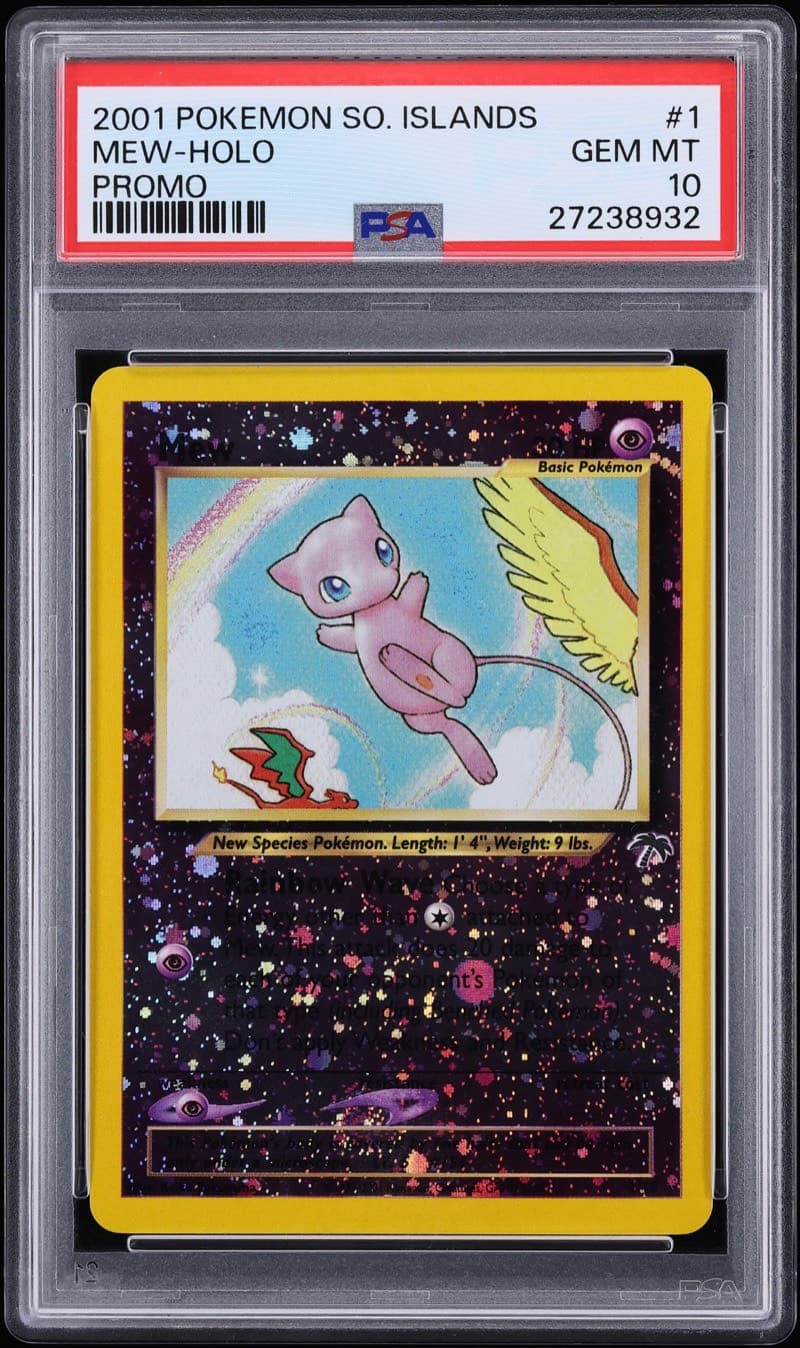 The 2001 PSA 10 Southern Islands Mew #1 that sold at Fanatics Collect on October 4. Card image: Fanatics Collect lot photo.