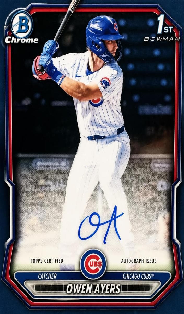 Owen Ayers 2026 Bowman Chrome Prospect Autographs Baseball, Raw
