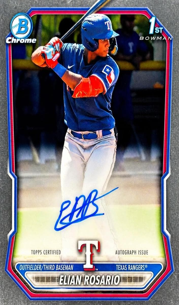 Elian Rosario 2026 Bowman Chrome International Refractor Autograph Baseball, Raw