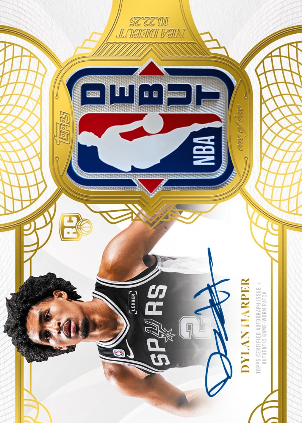 Dylan Harper Topps Chrome Update NBA Debut Patch Autograph 1/1.