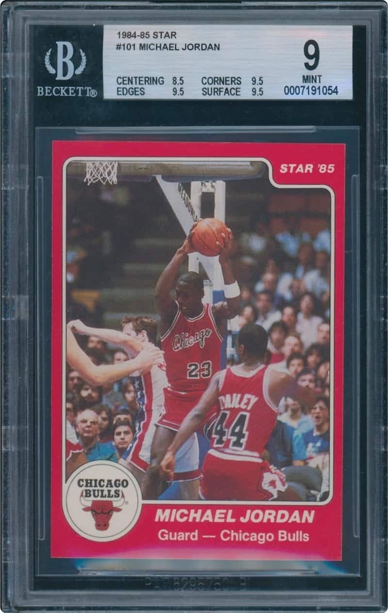 1984-85 Star #101 Michael Jordan in a BGS 9 slab