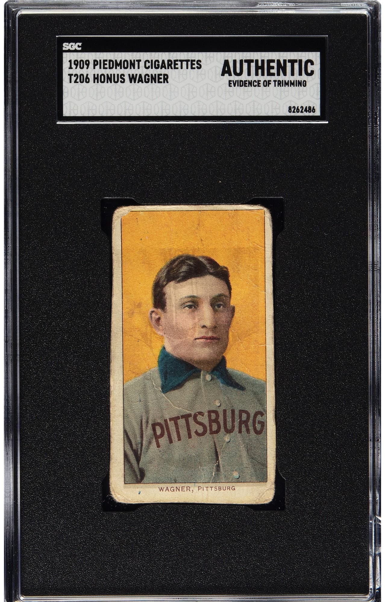 T206 Honus Wagner with a Piedmont back in an SGC Authentic slab