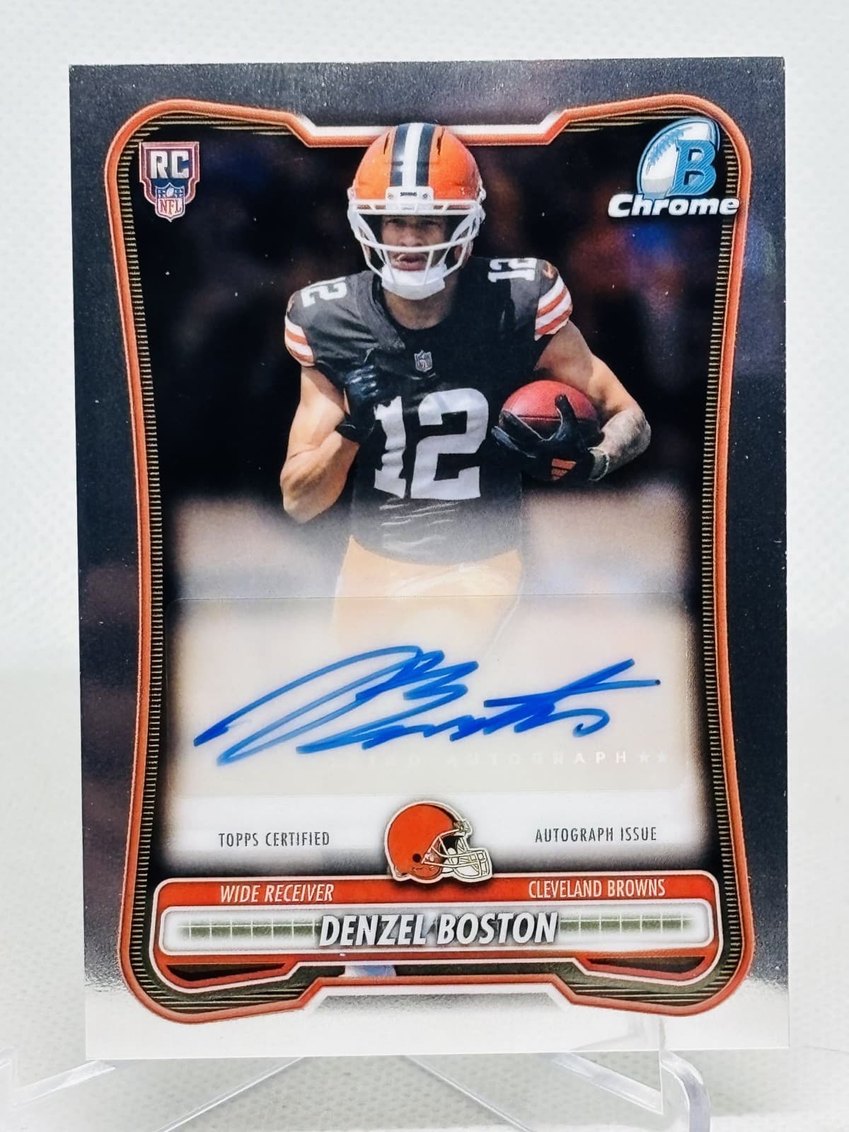 Denzel Boston 2026 Bowman Chrome Rookie Autograph, No. BCRA-DB, raw