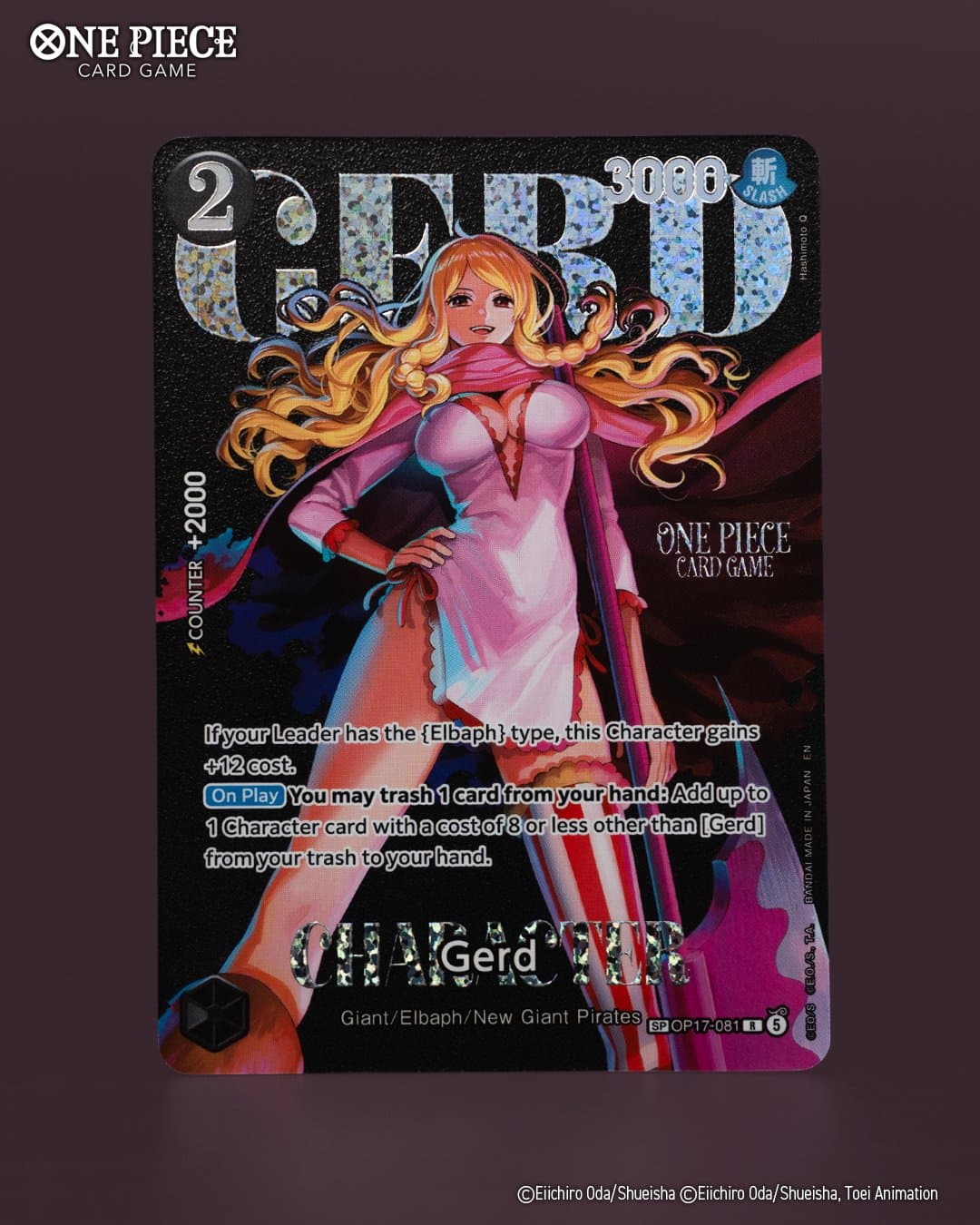 Gerd SP card OP17-081, English, from One Piece Heroines Edition Vol. 2