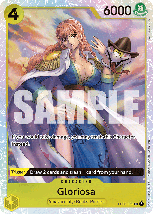 Gloriosa EB05-052, One Piece Card Game Extra Booster Heroines Edition Vol. 2, Bandai sample image.