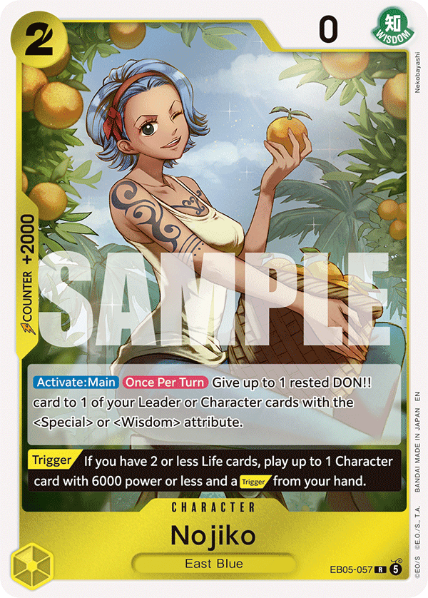 Nojiko EB05-057, One Piece Card Game Extra Booster Heroines Edition Vol. 2, Bandai sample image.