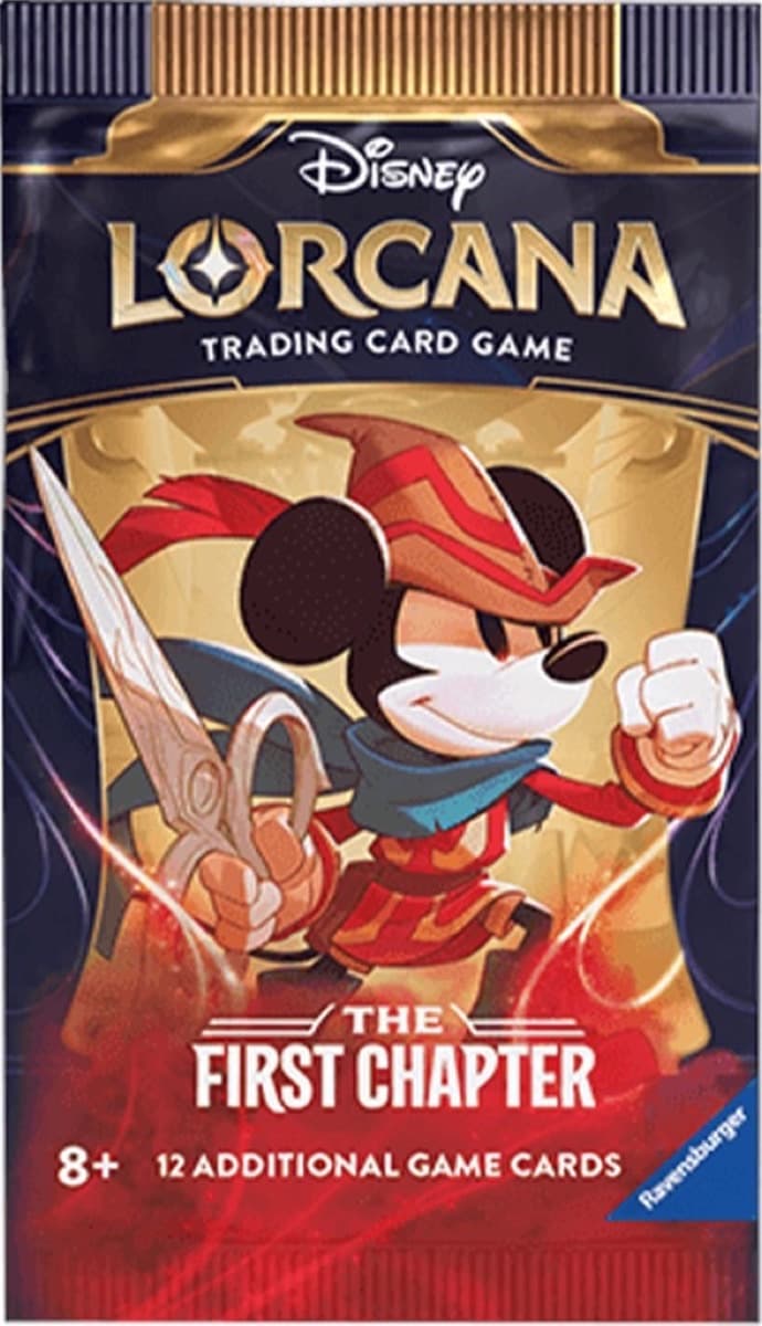 A sealed Disney Lorcana The First Chapter booster pack