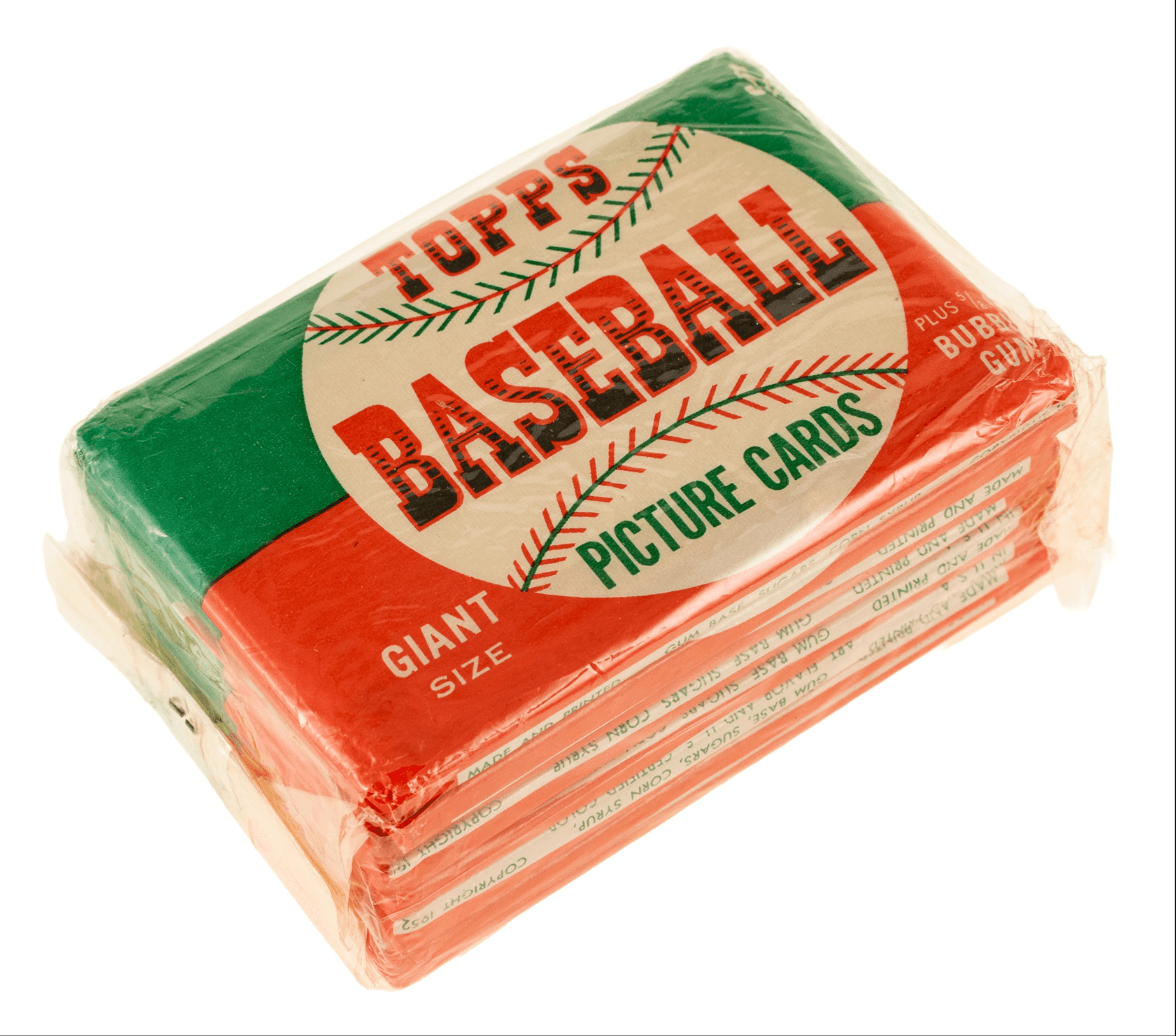 Brick of eight unopened 1952 Topps packs. Photo: Robert Edward Auctions.