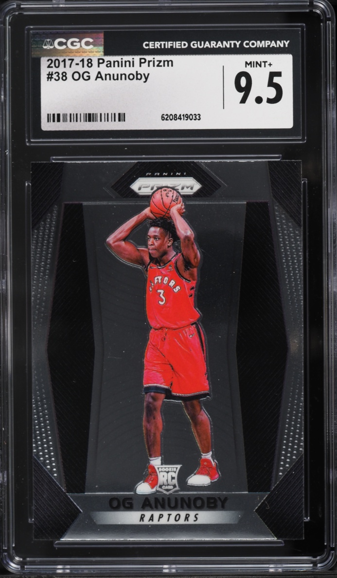 OG Anunoby 2017-18 Panini Prizm #38 rookie, CGC 9.5. Photo: Fanatics Collect.