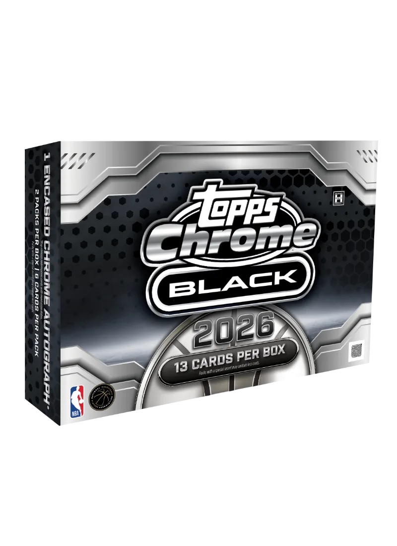 2026 Topps Chrome Black Basketball hobby box. Photo: Topps.