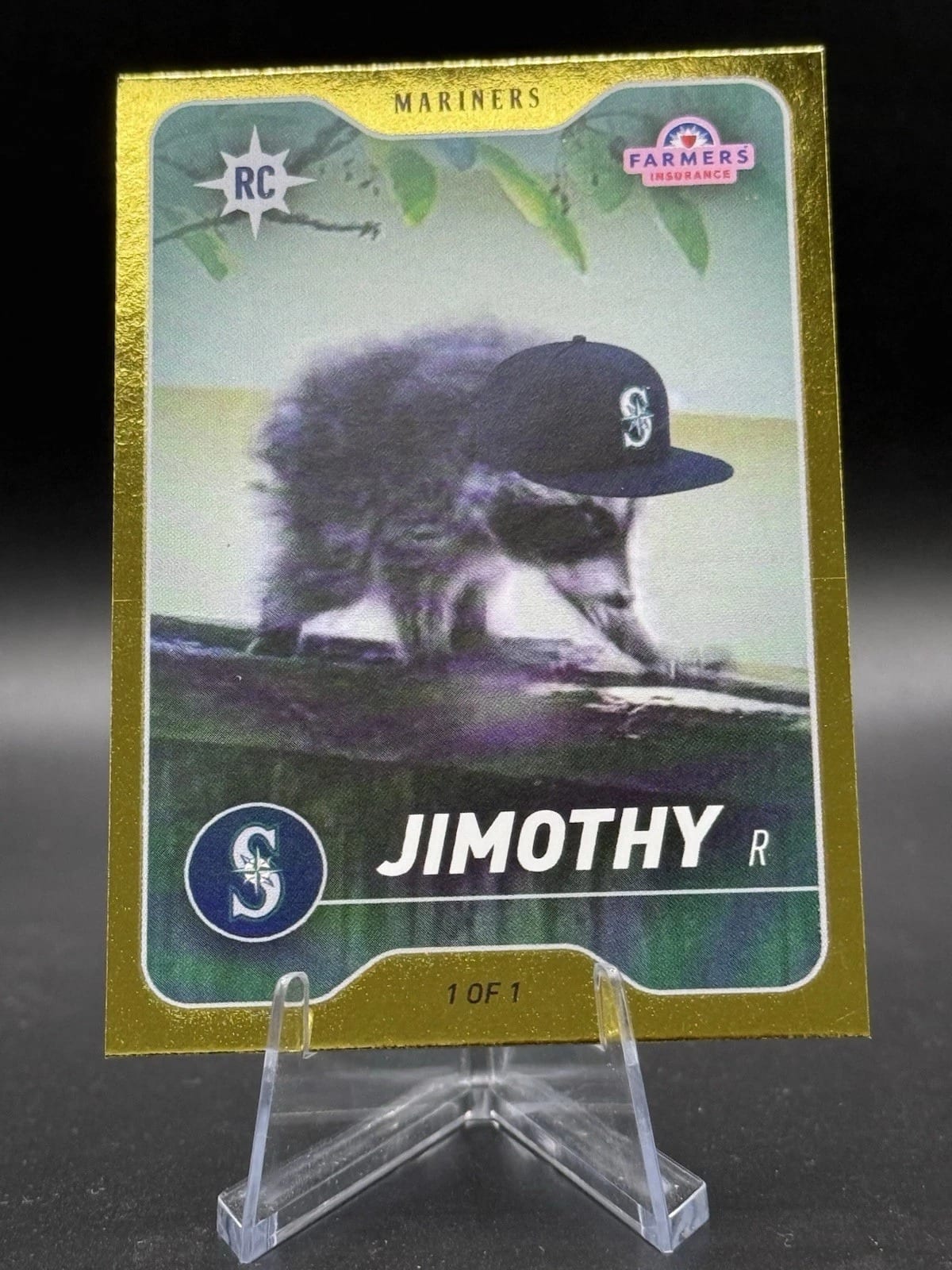 Jimothy rookie card, gold border, 1 of 1. Photo: eBay listing.