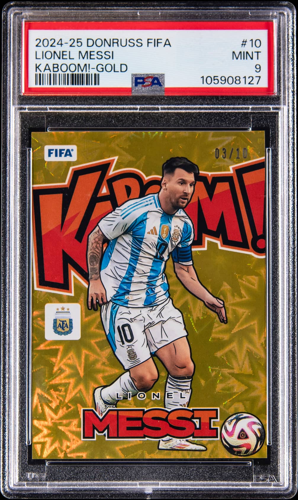Lionel Messi card, Goldin September auction lot. Photo: Goldin.