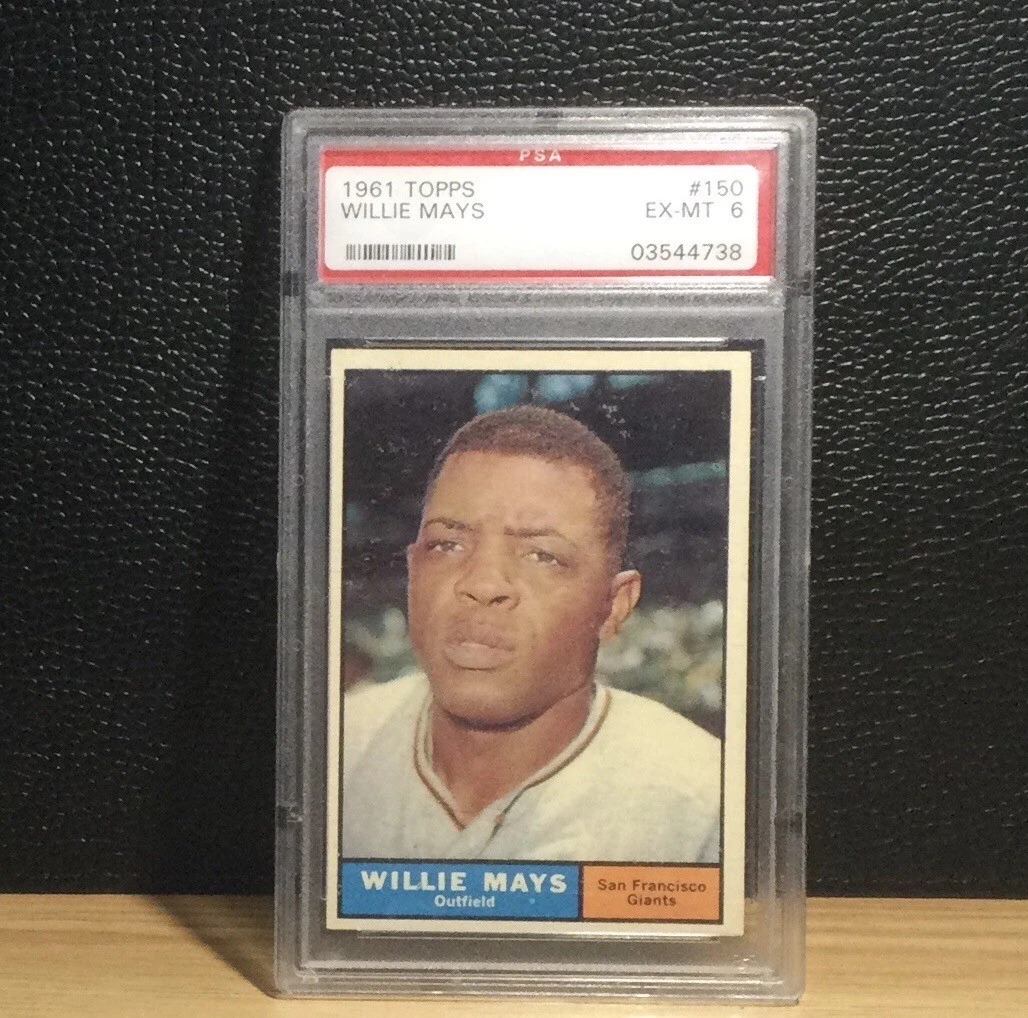 1961 Topps Willie Mays #150, PSA 6. Photo: eBay listing.