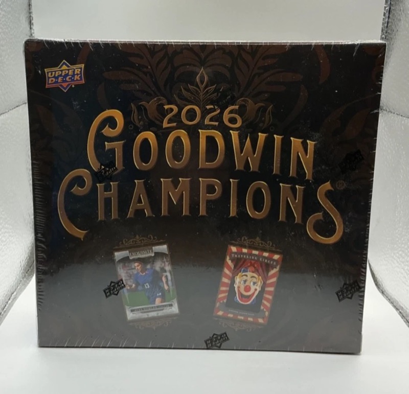 Sealed 2026 Upper Deck Goodwin Champions hobby box. Photo: eBay listing.