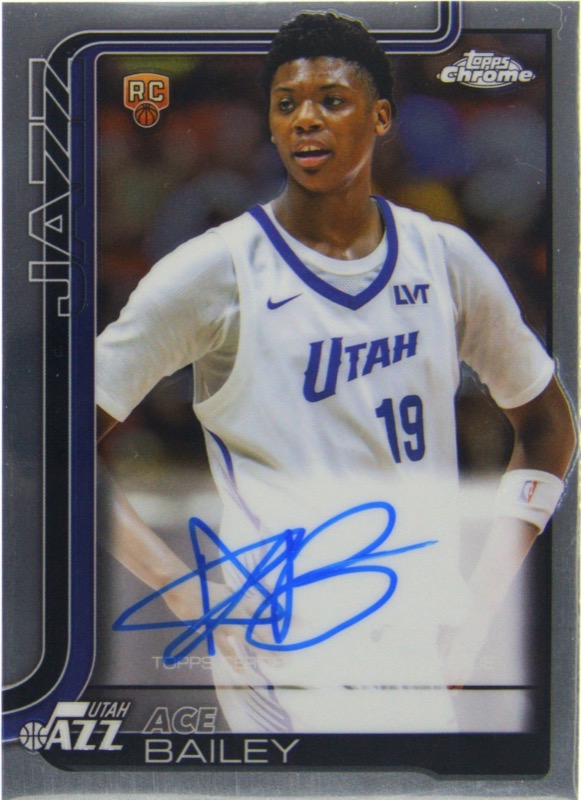 Ace Bailey 2025-26 Topps Chrome rookie autograph. Photo: eBay listing.