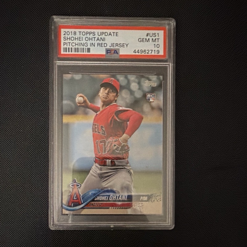 Shohei Ohtani 2018 Topps Update #US1 rookie, PSA 10. Photo: eBay listing.