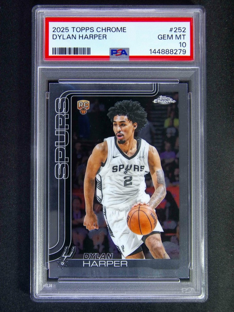 Dylan Harper 2025-26 Topps Chrome #252 rookie, PSA 10. Photo: eBay listing.