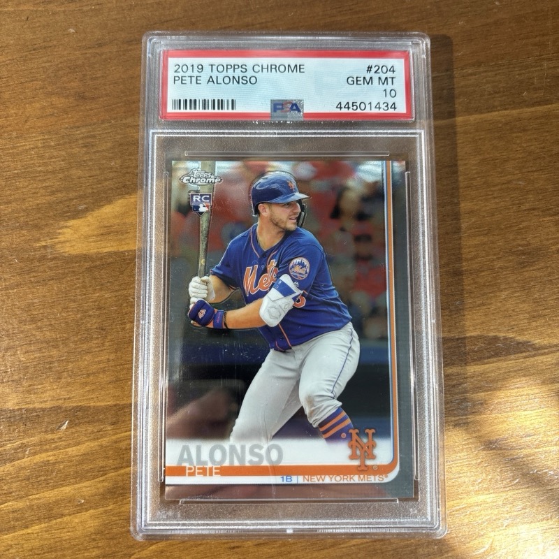 2019 Topps Chrome Pete Alonso #204 PSA 10. Photo: eBay listing.