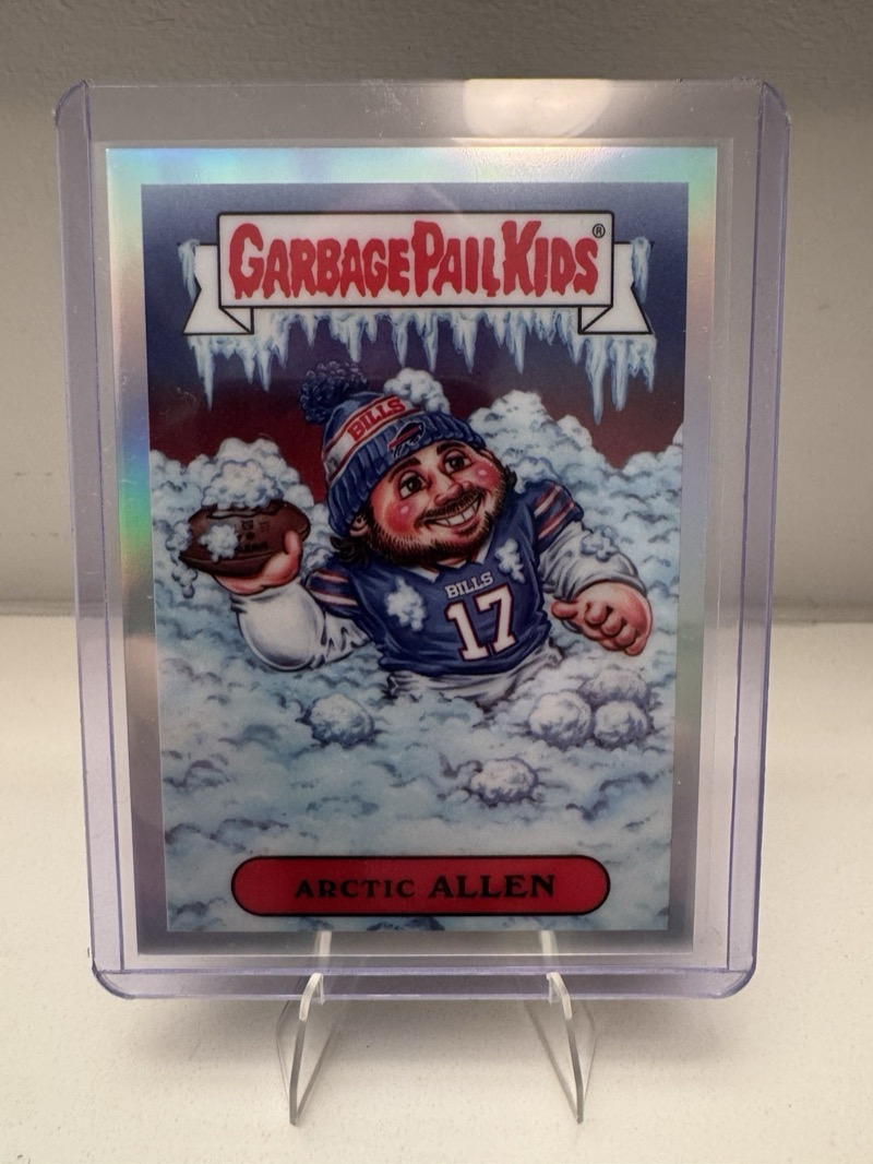 Josh Allen "Arctic Allen," 2026 Bowman Football Garbage Pail Kids #NFLG-JA, the copy that sold for $2,800 USD on September 29. Card image: eBay listing photo.